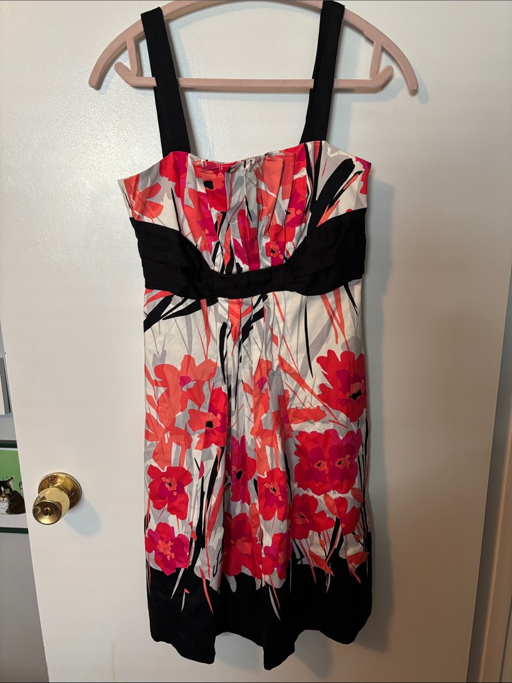 Y2K Retro Coquette Romantic Feminine Floral Fit and Flare Dress 6P